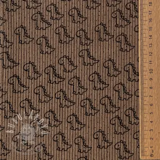 Manšestr STRETCH Little dino taupe