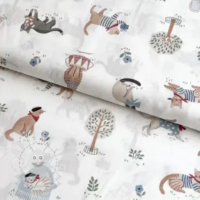 Bavlněná látka Vive la France design A digital print