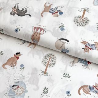 Bavlněná látka Vive la France design A digital print