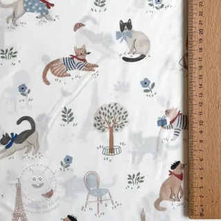 Bavlněná látka Vive la France design A digital print