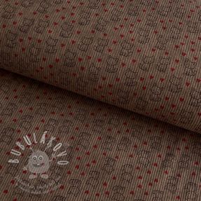 Manšestr STRETCH Little foxes taupe
