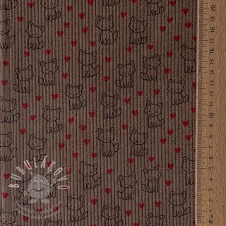 Manšestr STRETCH Little foxes taupe