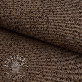 Manšestr STRETCH Little deer taupe