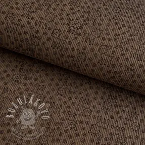 Manšestr STRETCH Little deer taupe
