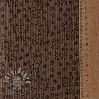 Manšestr STRETCH Little deer taupe