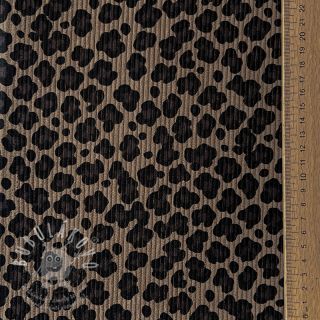 Manšestr STRETCH Little Leopard taupe