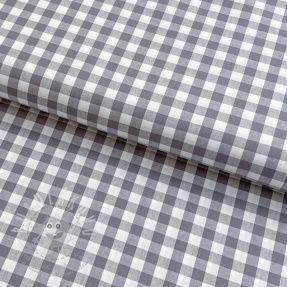 Bavlněná látka Check grey