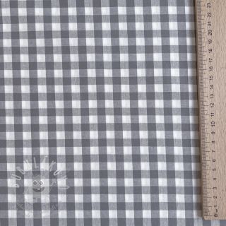 Bavlněná látka Check grey