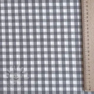 Bavlněná látka Check grey