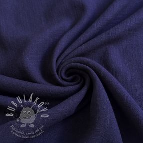 Viskóza se lnem WASHED navy