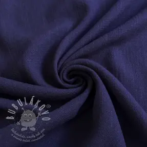 Viskóza se lnem WASHED navy