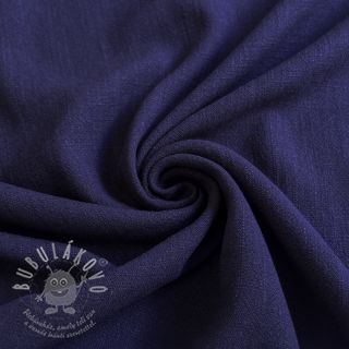 Viskóza se lnem WASHED navy