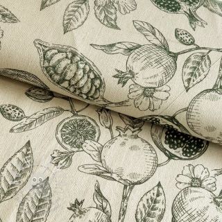 Dekorační látka RUSTIC VINTAGE PRINT Granata kaki