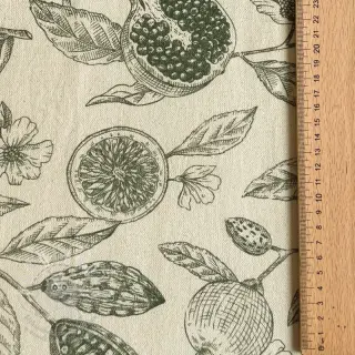 Dekorační látka RUSTIC VINTAGE PRINT Granata kaki