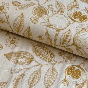 Dekorační látka RUSTIC VINTAGE PRINT Granata peanut