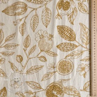 Dekorační látka RUSTIC VINTAGE PRINT Granata peanut
