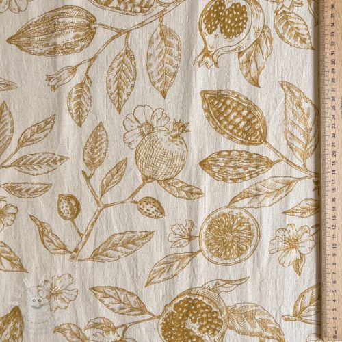 Dekorační látka RUSTIC VINTAGE PRINT Granata peanut