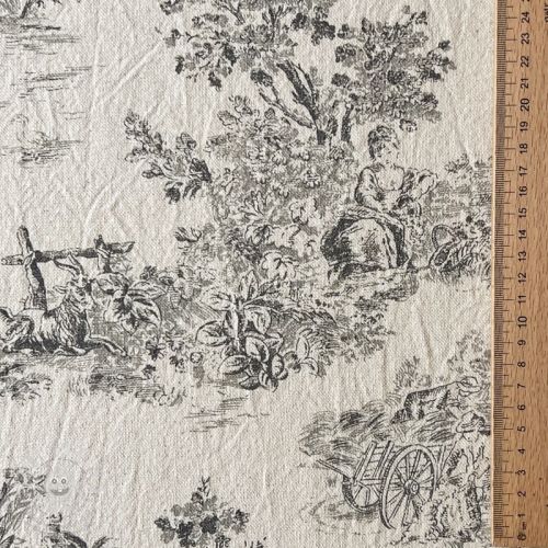 Dekorační látka RUSTIC VINTAGE PRINT Gabrielle fusian