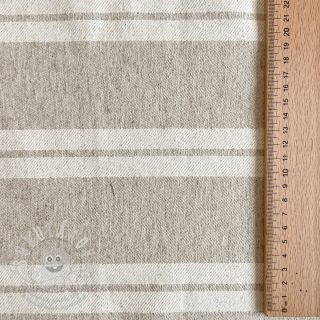 Dekorační látka jacquard LINEN LOOK Etretat lin