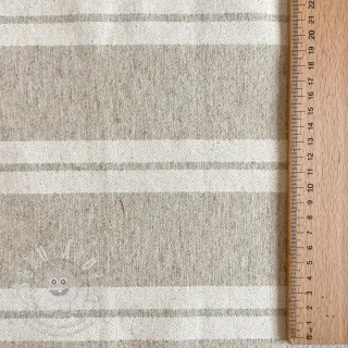 Dekorační látka jacquard LINEN LOOK Etretat lin