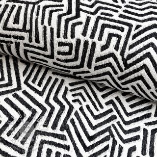 Dekorační látka jacquard Mesopotamie allover graphite