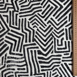 Dekorační látka jacquard Mesopotamie allover graphite