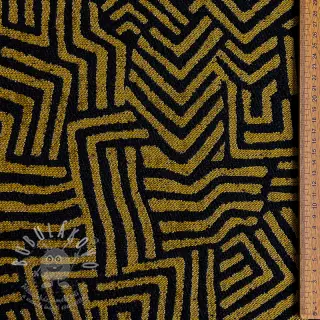 Dekorační látka jacquard Mesopotamie noir jaune