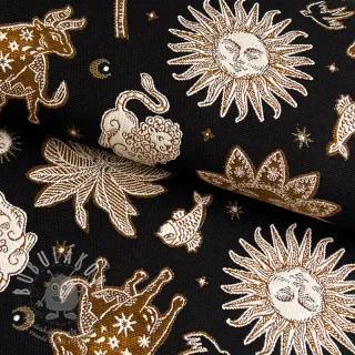 Dekorační látka jacquard Pygmalion noir