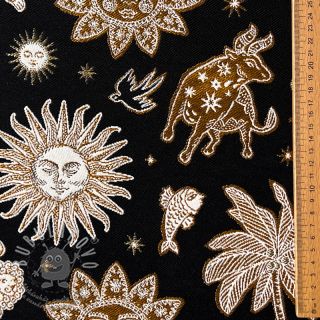 Dekorační látka jacquard Pygmalion noir