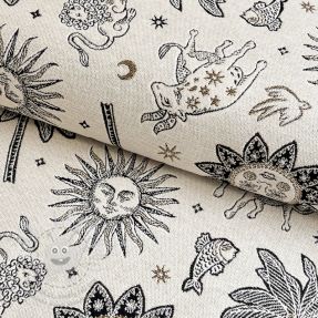 Dekorační látka jacquard Pygmalion ecru noir
