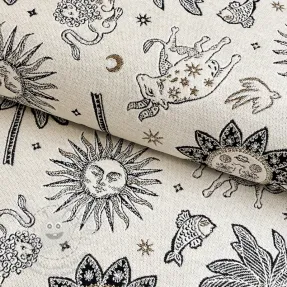 Dekorační látka jacquard Pygmalion ecru noir