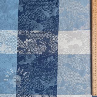 Dekorační látka FRENCH TABLE CLOTH JACQUARD Niwa allover indigo