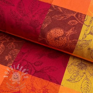 Dekorační látka FRENCH TABLE CLOTH JACQUARD Cabosse allover harissa