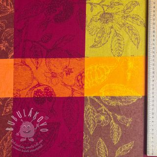 Dekorační látka FRENCH TABLE CLOTH JACQUARD Cabosse allover harissa