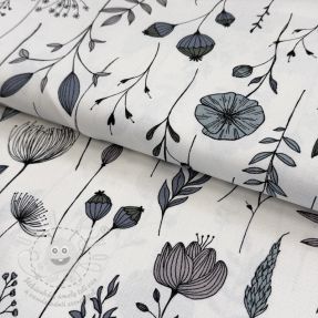 Dekorační látka premium Hand Drawn Flowers