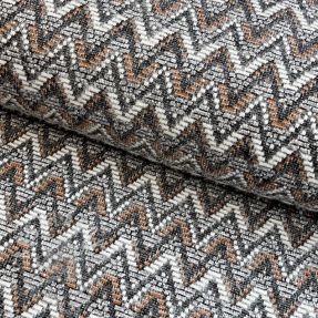 Pletenina jacquard Comfilia Zigzag wavy brown
