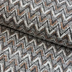 Pletenina jacquard Comfilia Zigzag wavy brown