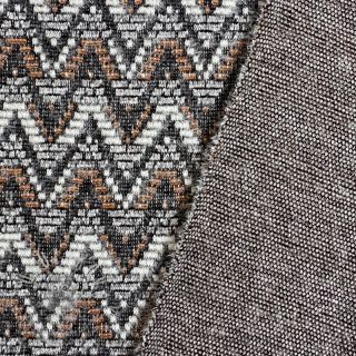 Pletenina jacquard Comfilia Zigzag wavy brown