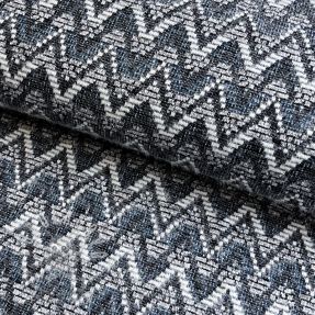 Pletenina jacquard Comfilia Zigzag wavy blue