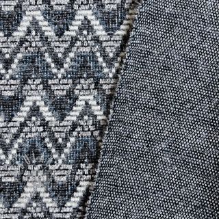 Pletenina jacquard Comfilia Zigzag wavy blue