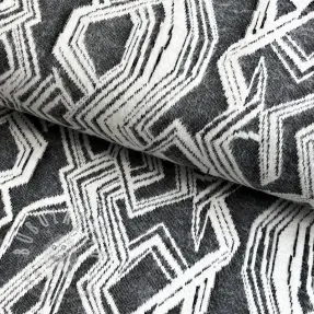 Pletenina jacquard Comfy Broken checks black