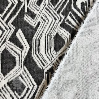 Pletenina jacquard Comfy Broken checks black