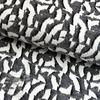 Pletenina jacquard Comfy Collage shapes grey