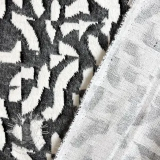 Pletenina jacquard Comfy Collage shapes grey