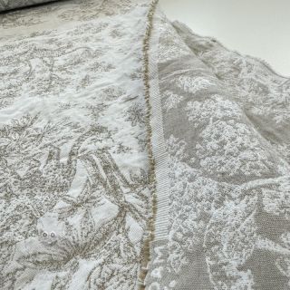 Dekorační látka jacquard MACASSAR alover lin