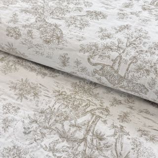 Dekorační látka jacquard MACASSAR alover lin