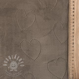 Kojenecký plyš TEDDY Hearts taupe