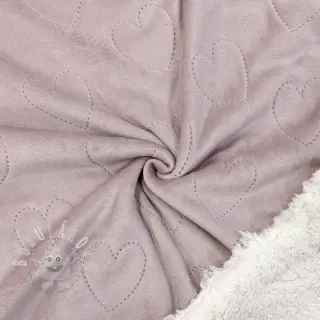 Kojenecký plyš TEDDY Hearts old pink