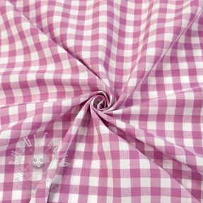Bavlněná látka Check pink