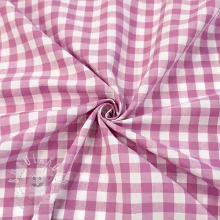 Bavlněná látka Check pink